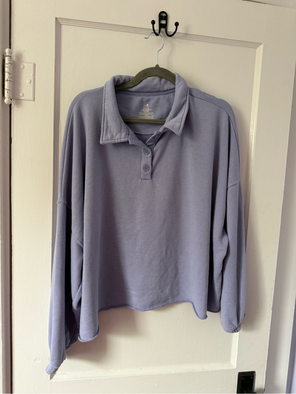 Secret Treasures Lavender Pullover Polo Sweatshirt